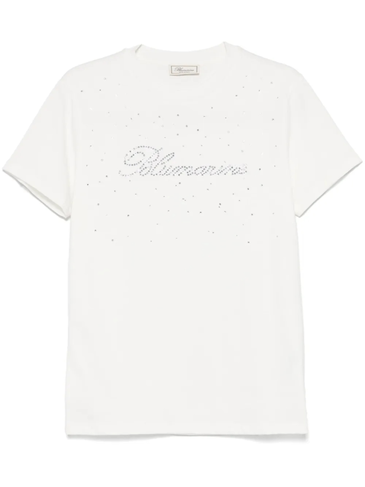

Blumarine футболка с декорированным логотипом, белый