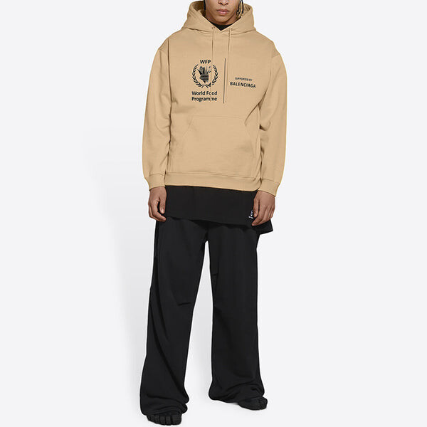 Толстовка x world food programme medium fit hoodie 'beige' Balenciaga, бежевый — фото 3
