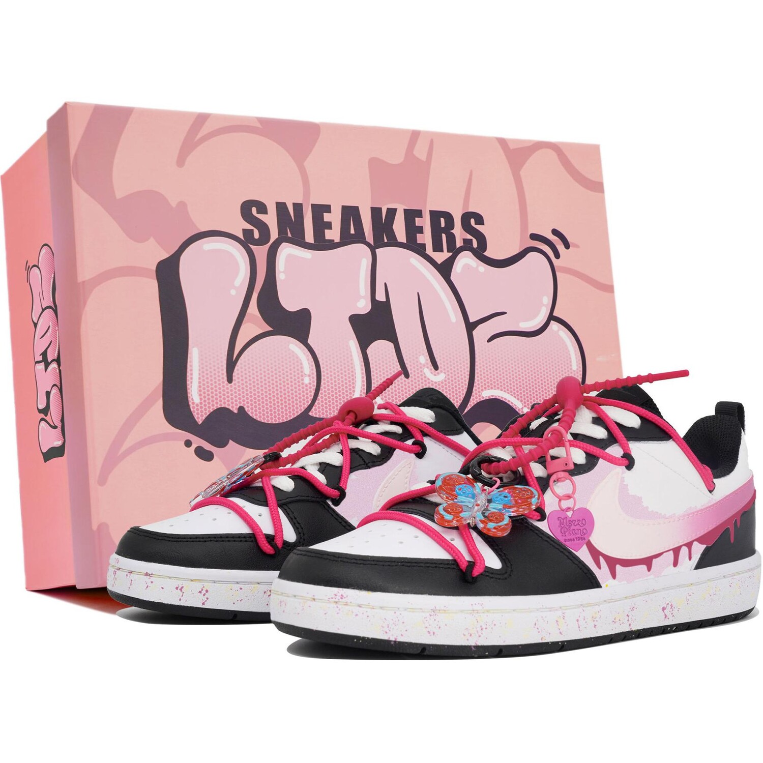

Кроссовки Nike Court Borough Kids' Skateboarding Shoes Grade School, розовый