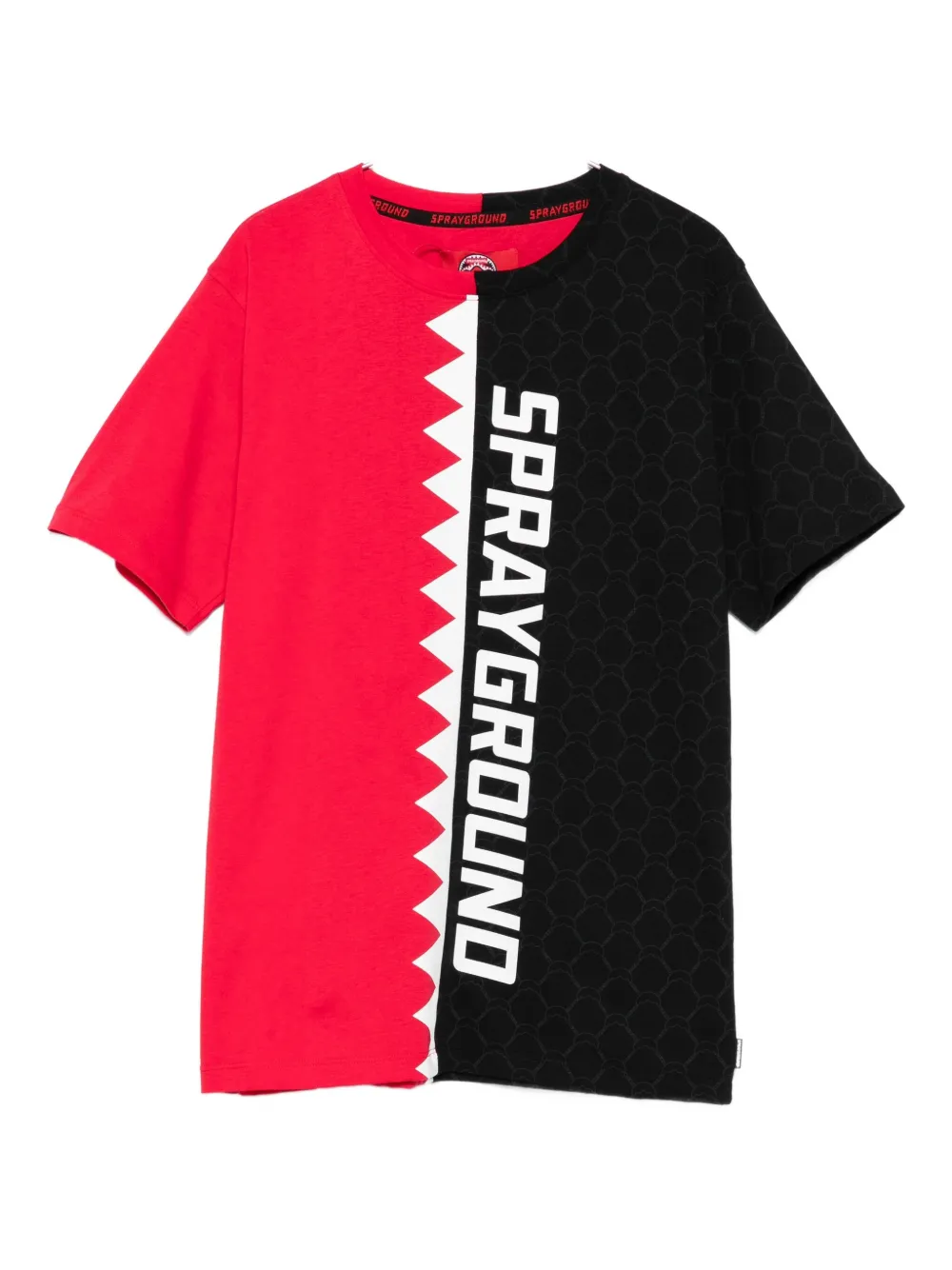 

Футболка с нашивками в виде акульих зубов sprayground kid, черный