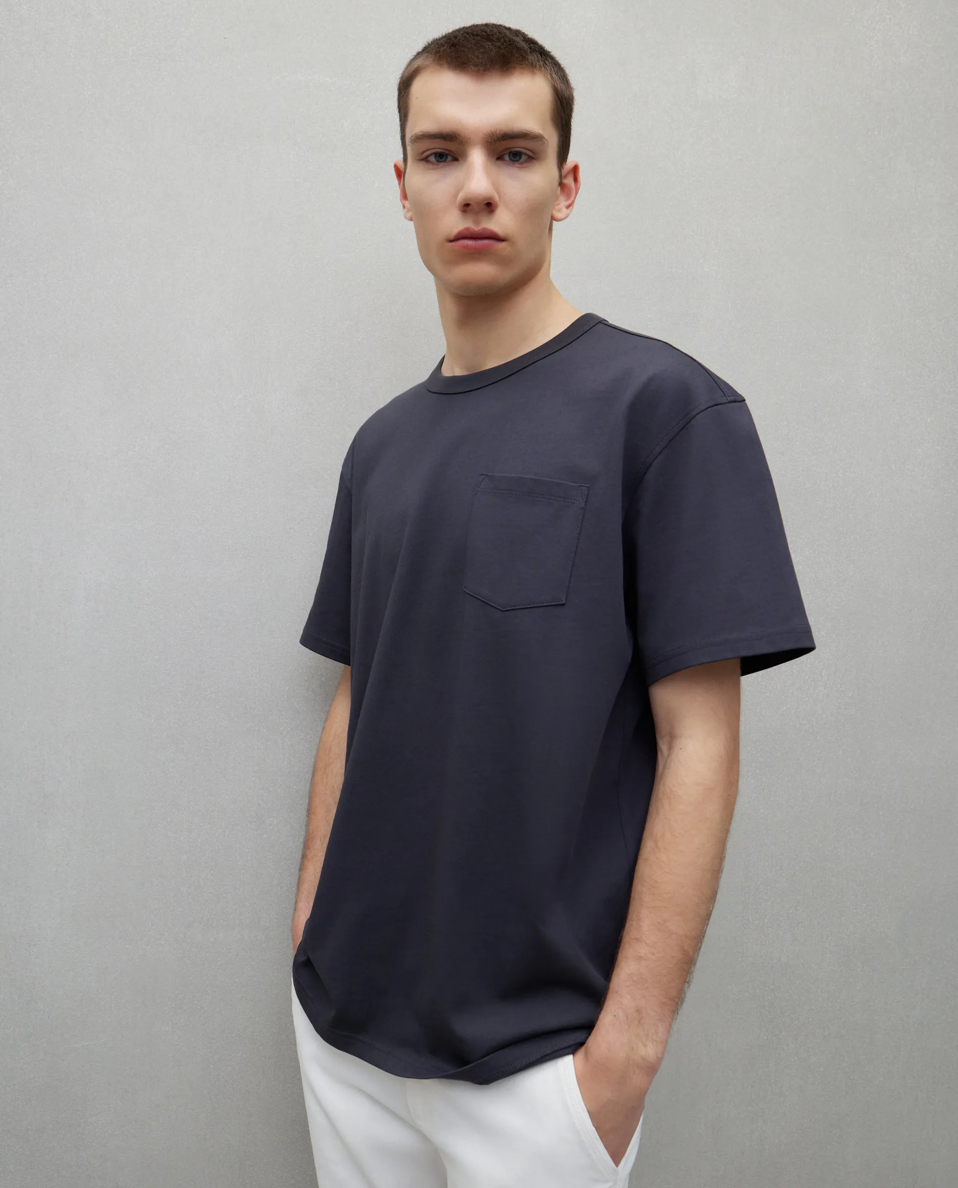 

Мужская однотонная футболка Easy Wear, антрацит