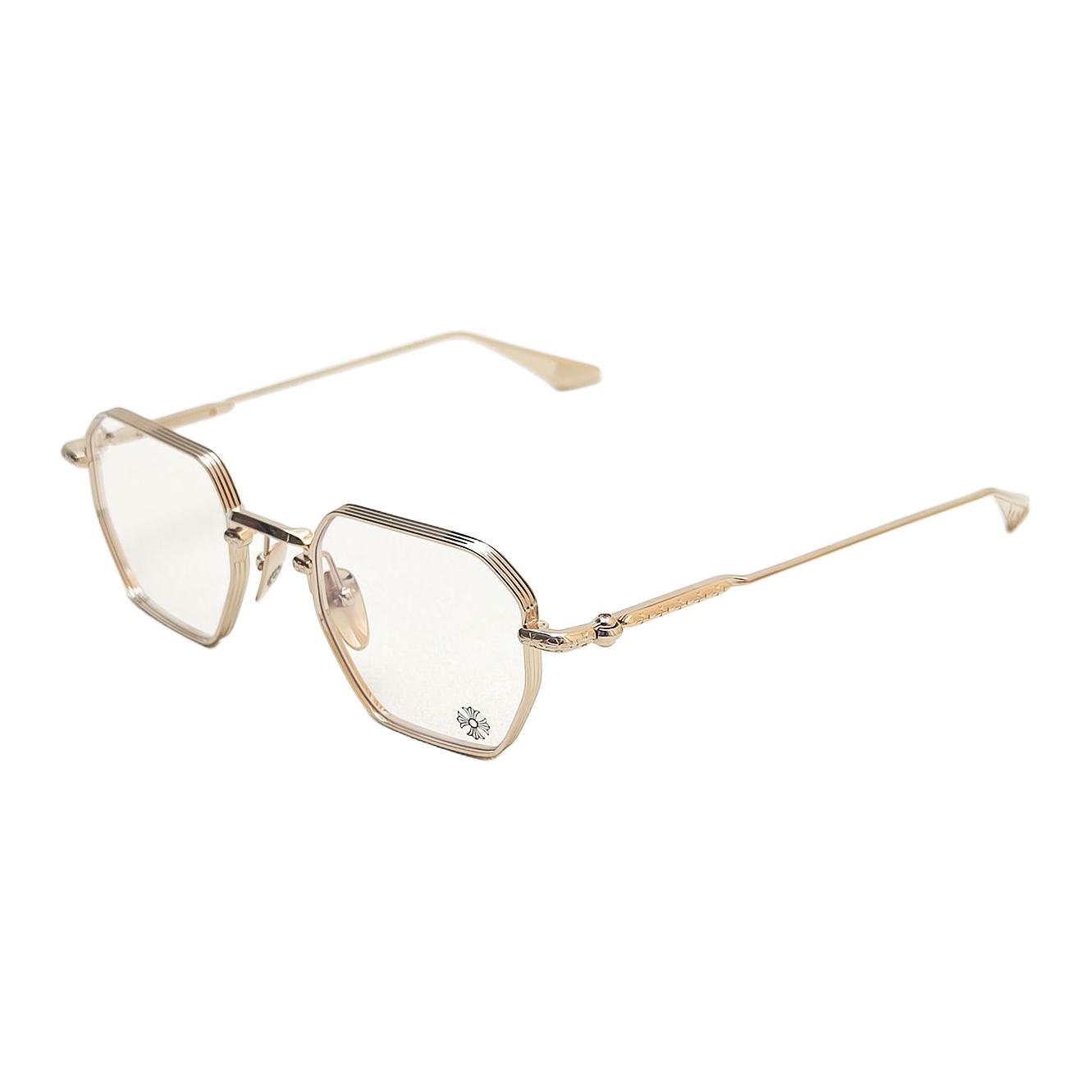 

Chrome Hearts Серебряные очки нестандартной формы унисекс золотые, Gold