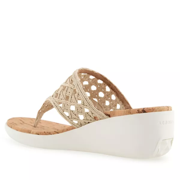 Женские босоножки на танкетке Ivie Aerosoles, цвет natural raffia — фото 3