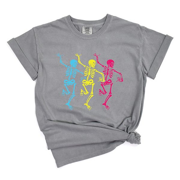 

Футболка с принтом Three skeletons dancing neon Simply Sage Market, Grey, Серый, Футболка с принтом Three skeletons dancing neon Simply Sage Market, Grey