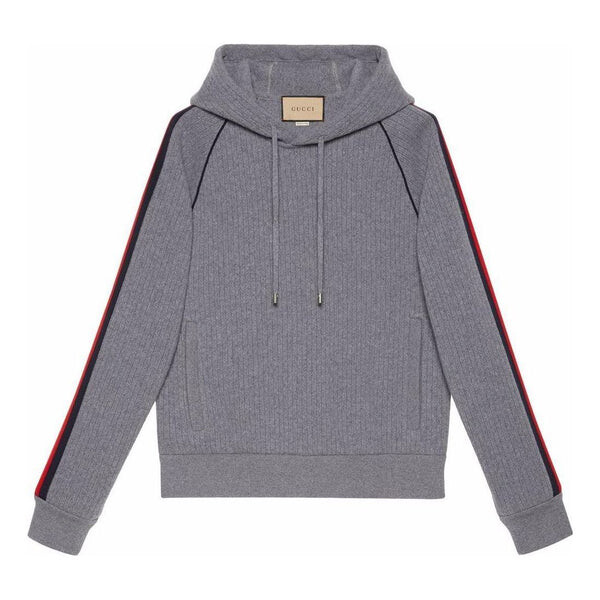 

Толстовка hooded sweatshirt with web 'grey' Gucci, серый