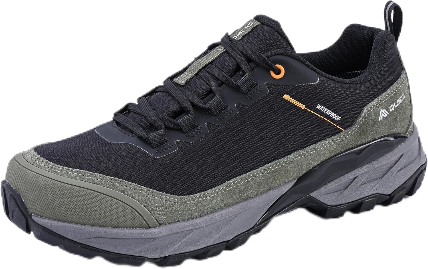 

Мужские водонепроницаемые треккинговые обувь Queday, легкие походные кроссовки из Кордуры, дышащие, для хайкинга, походов, троп, кемпинга и скалолазания, зеленый