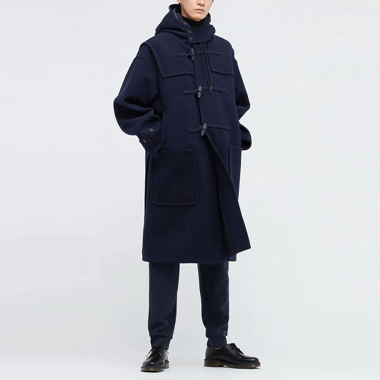 UNIQLO Пальто JIL SANDER Jil Sander Collaboration мужское синее, Navy Blue — фото 4