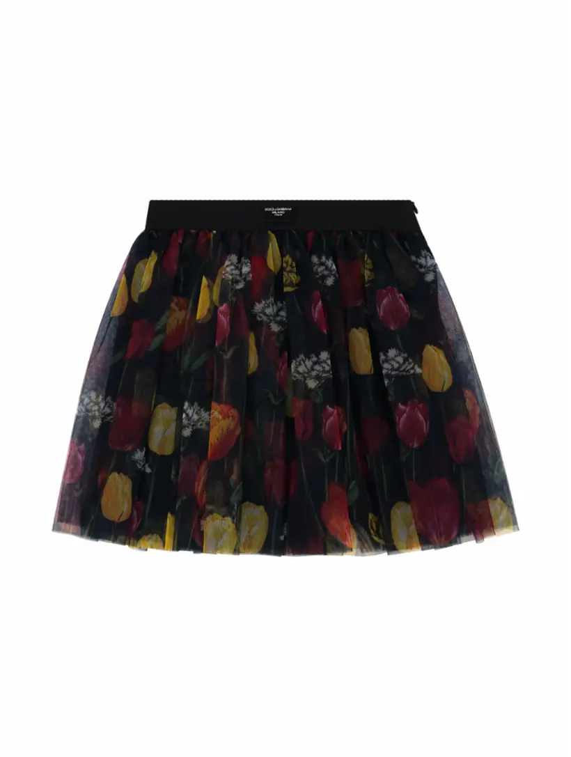 

Юбка из тюля с цветочным принтом Dolce&Gabbana, мультиколор