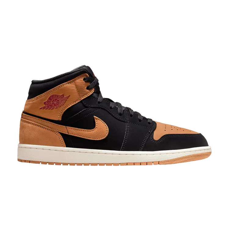 

Кроссовки Air Jordan Air Jordan 1 Mid 'Black Flax', черный