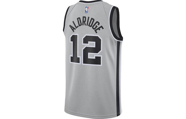 Майка Air Jordan x NBA San Antonio Spurs Jerseys 'LaMarcus Aldridge 12', серый — фото 2