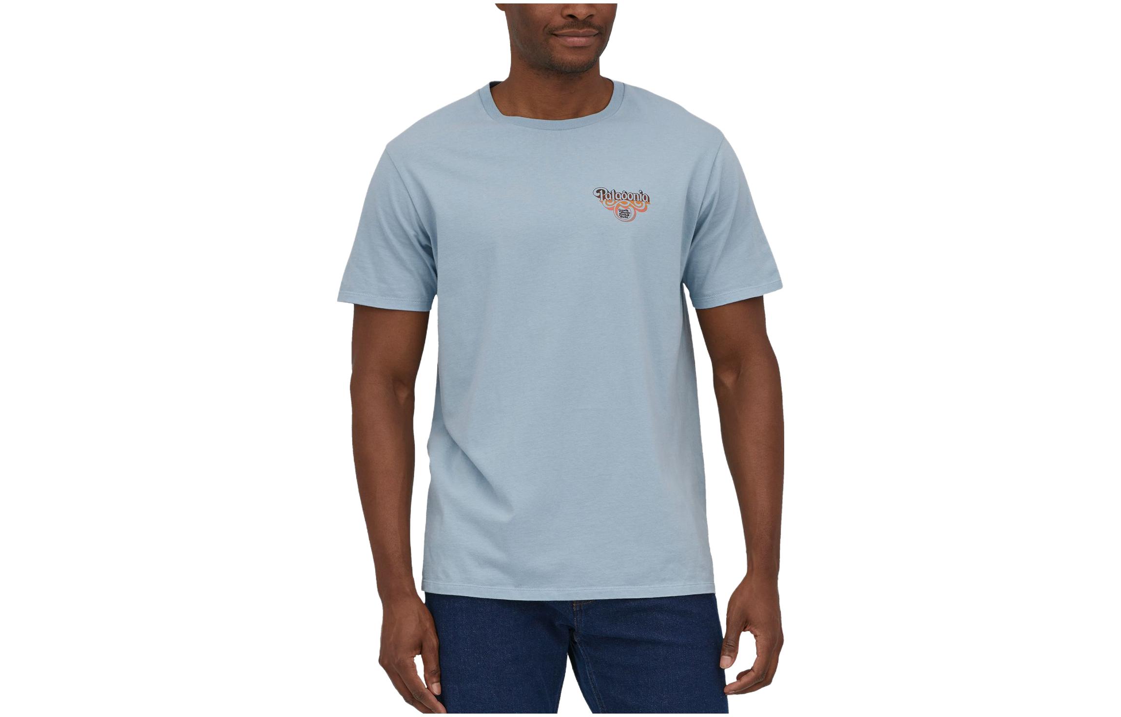 Футболка Unisex Patagonia Lip Curl, цвет берёзово-белый — фото 4
