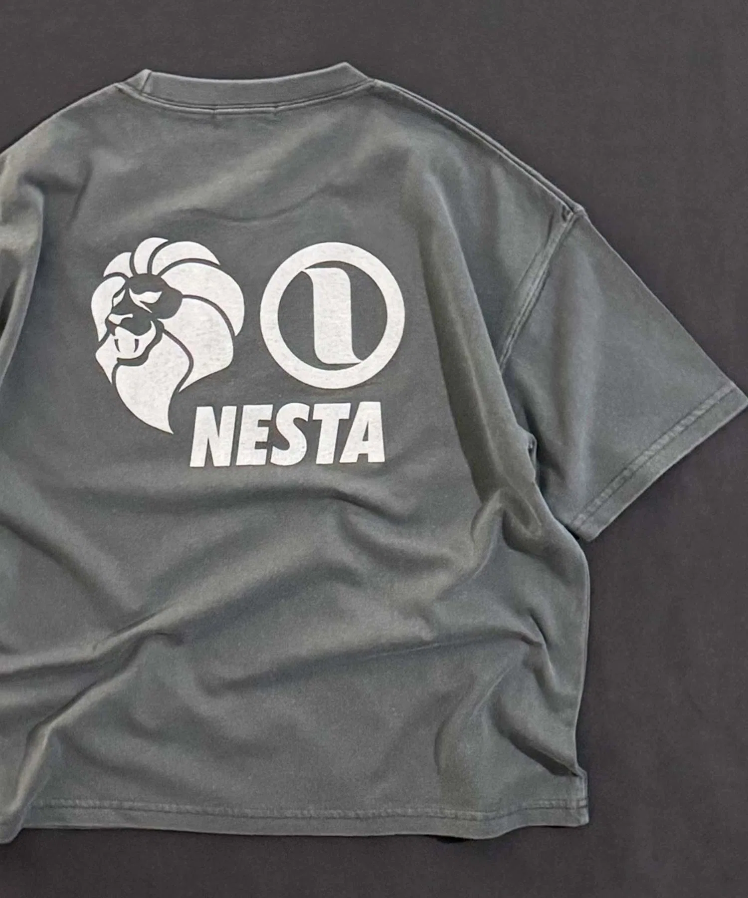 Детская футболка оверсайз NESTA BRAND с пигментной обработкой серая