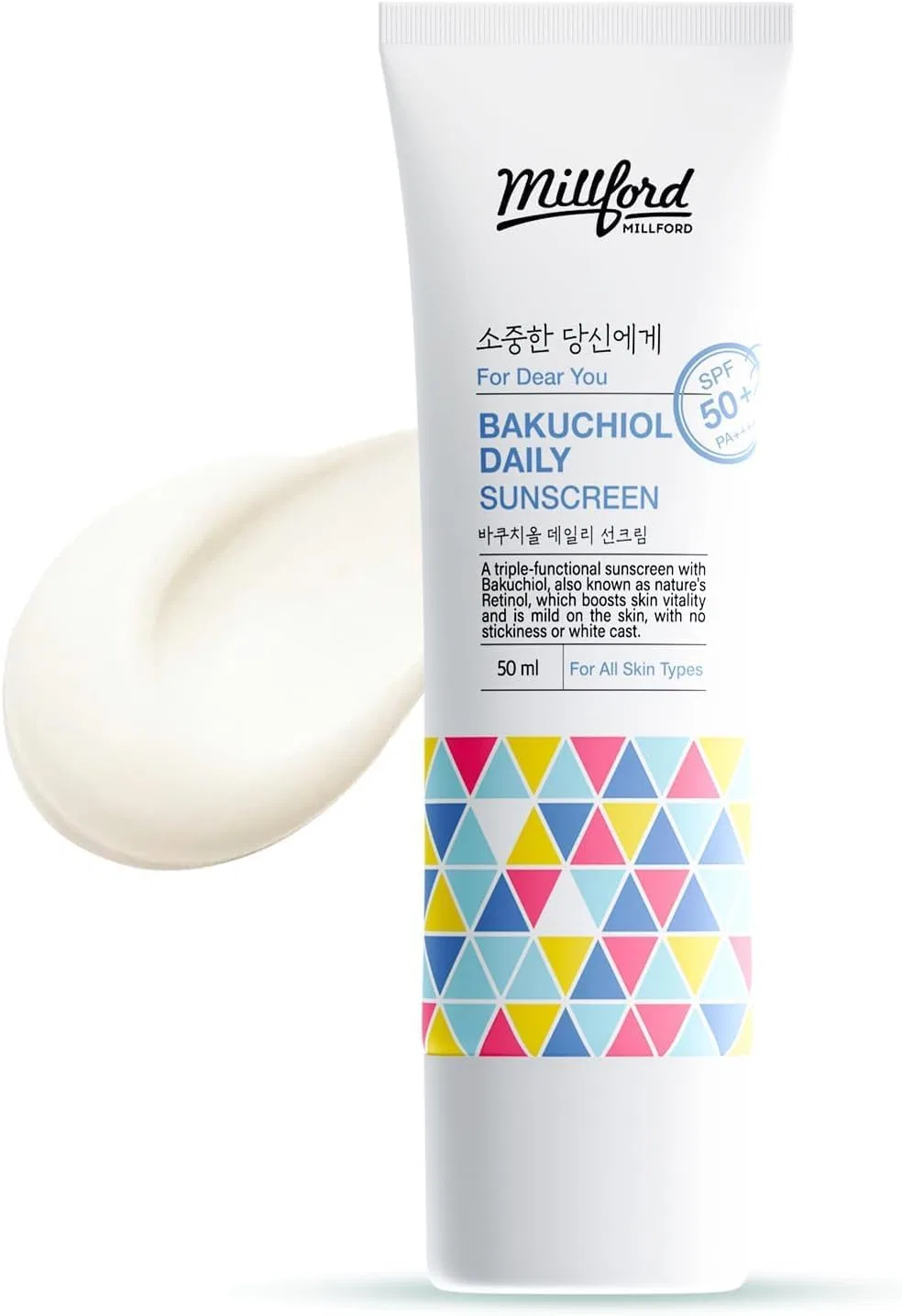 Солнцезащитный крем для лица Millford Daily Sunscreen SPF50+ PA++++ 50 мл