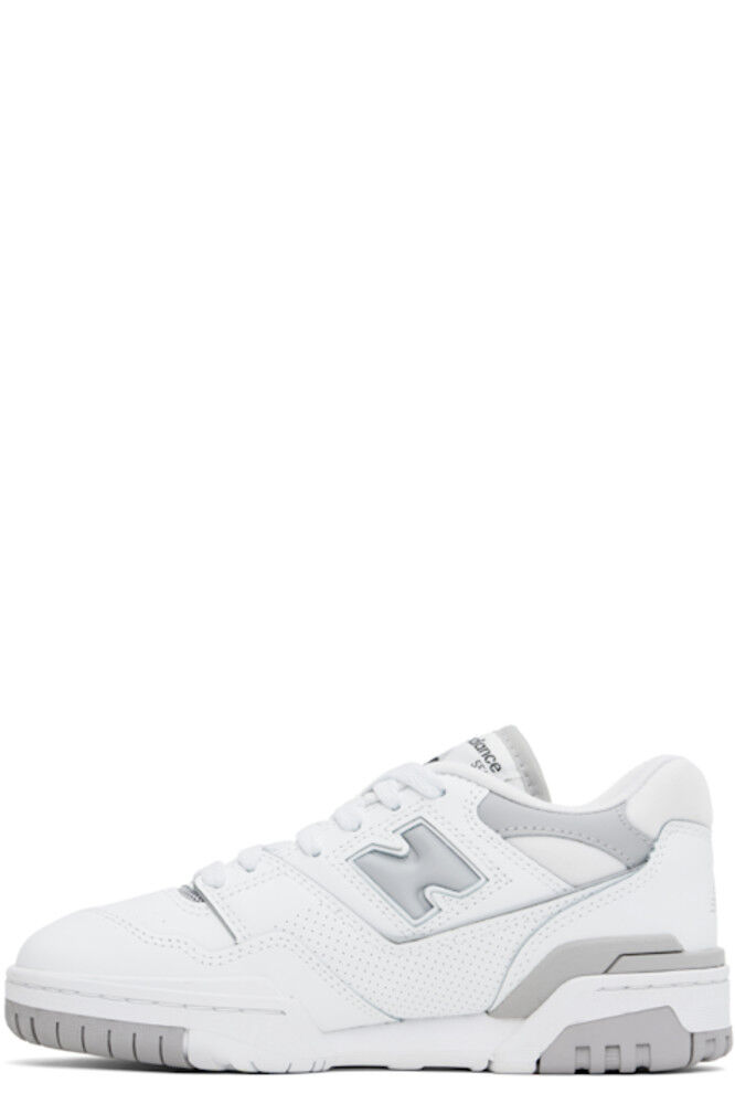 Белые и серые кроссовки 550 New Balance — фото 3