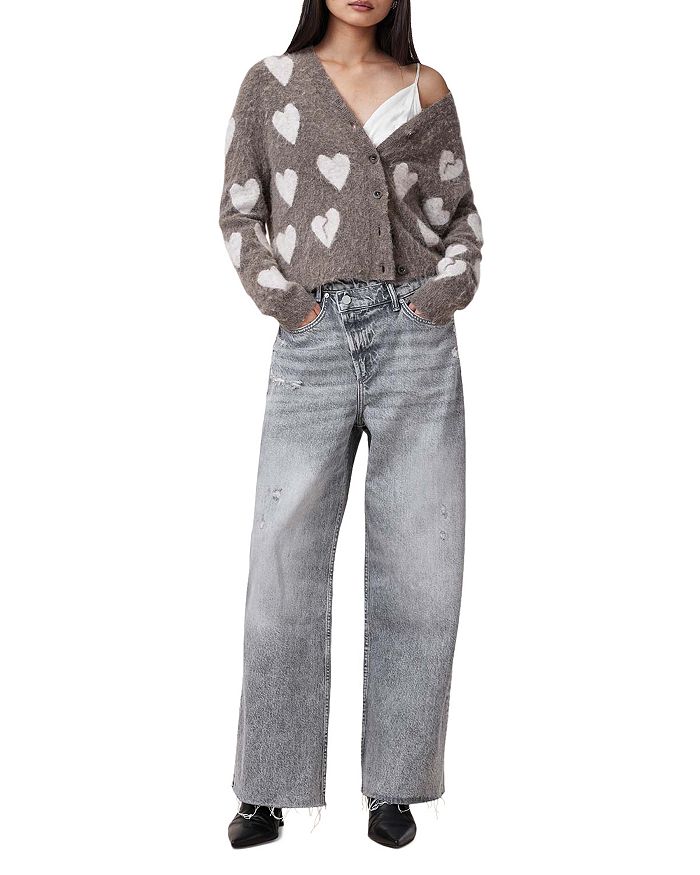 

Джинсы Aki High Rise Wide Leg в сером цвете ALLSAINTS, серый