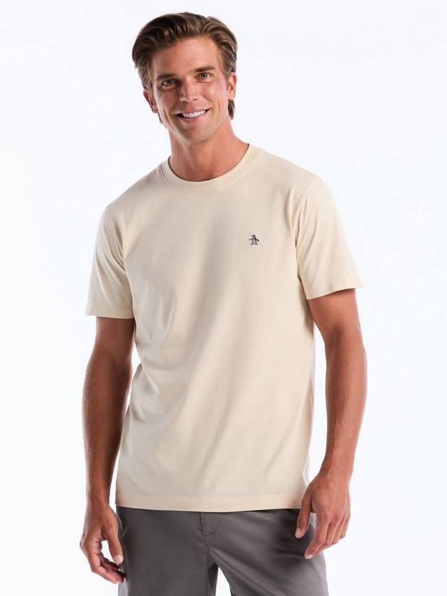 

Футболка с коротким рукавом и круглым вырезом из органического хлопка с пике-вышивкой Original Penguin, Birch