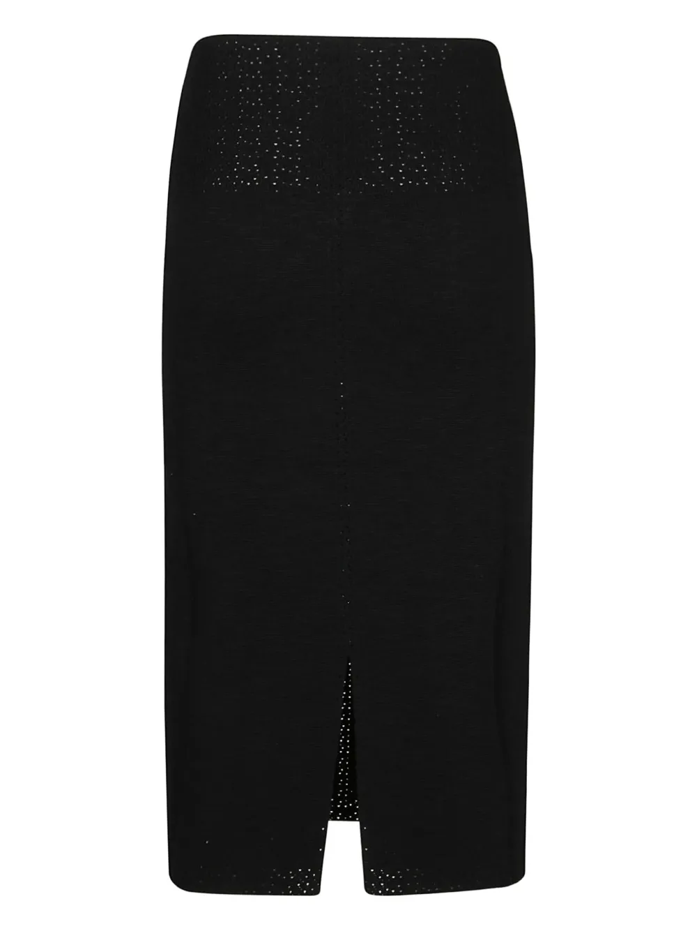 

Вязаная юбка миди с ажурным узором VICTORIA BECKHAM, черный