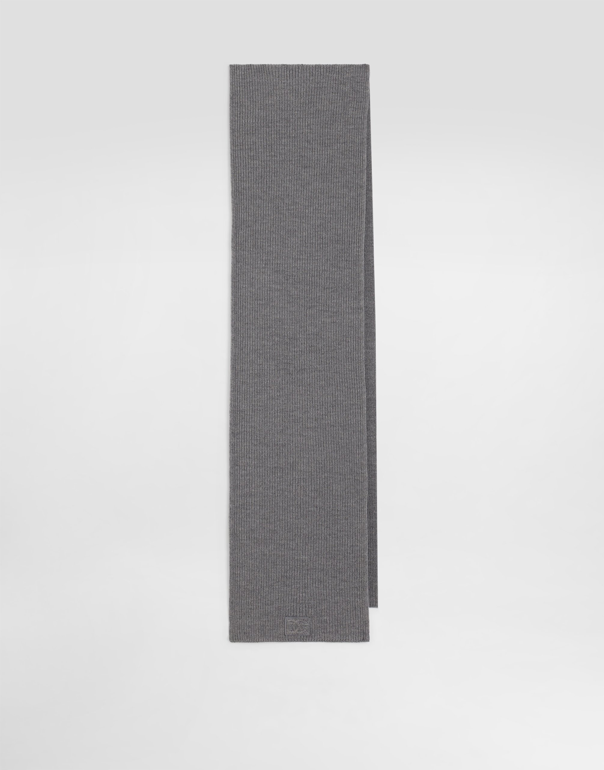 

Шарф из вязаной шерсти Dolce & Gabbana, серый