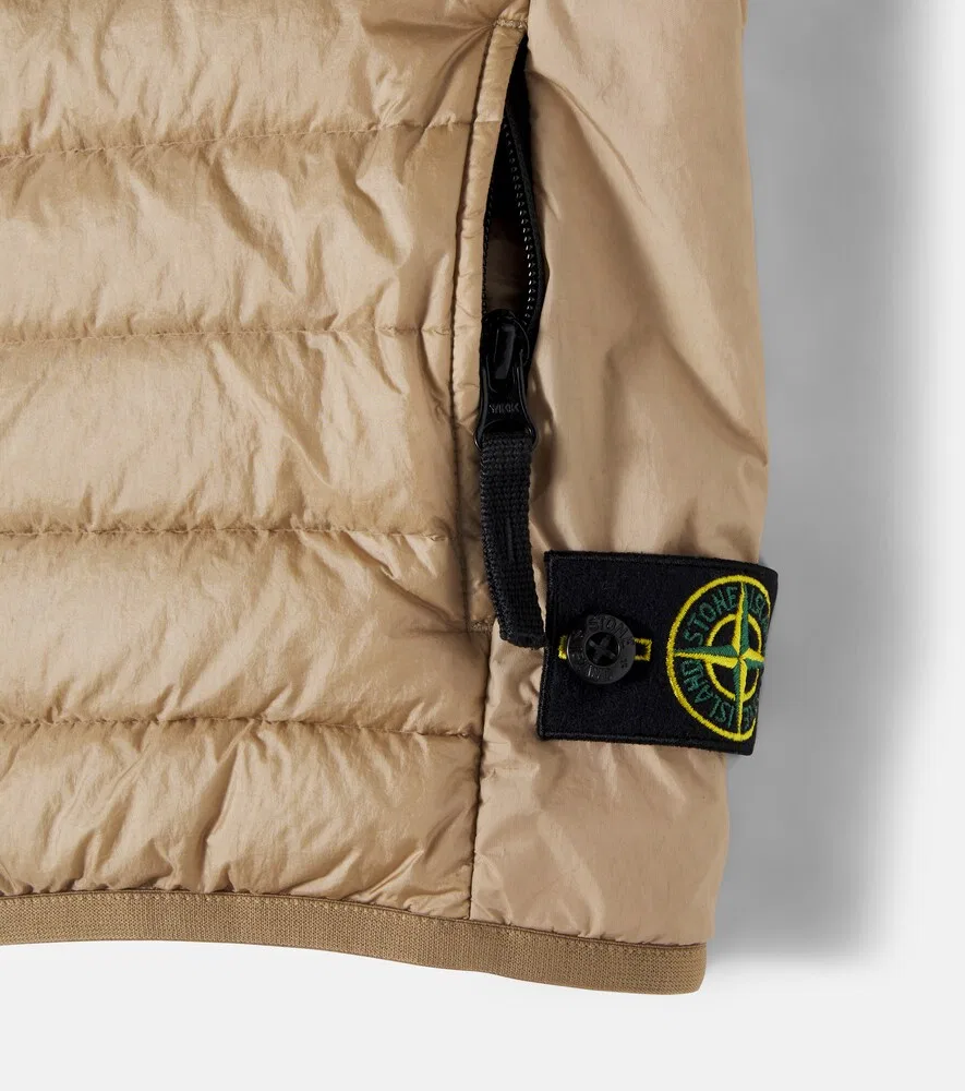 Пуховый жилет «Компас» Stone Island Junior, коричневый — фото 4