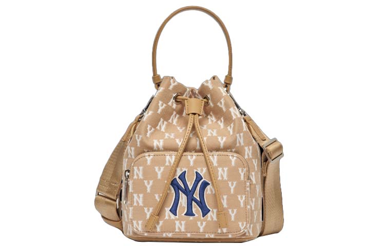 

Коллекция Monogram Полиэстеровая сумка-ведро через плечо Кроссбод Регулярная Унисекс Хаки MLB