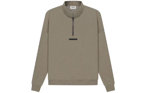 Толстовка Fear of God Essentials SS21 Mockneck Half Zip Taupe, коричневый — фото 2
