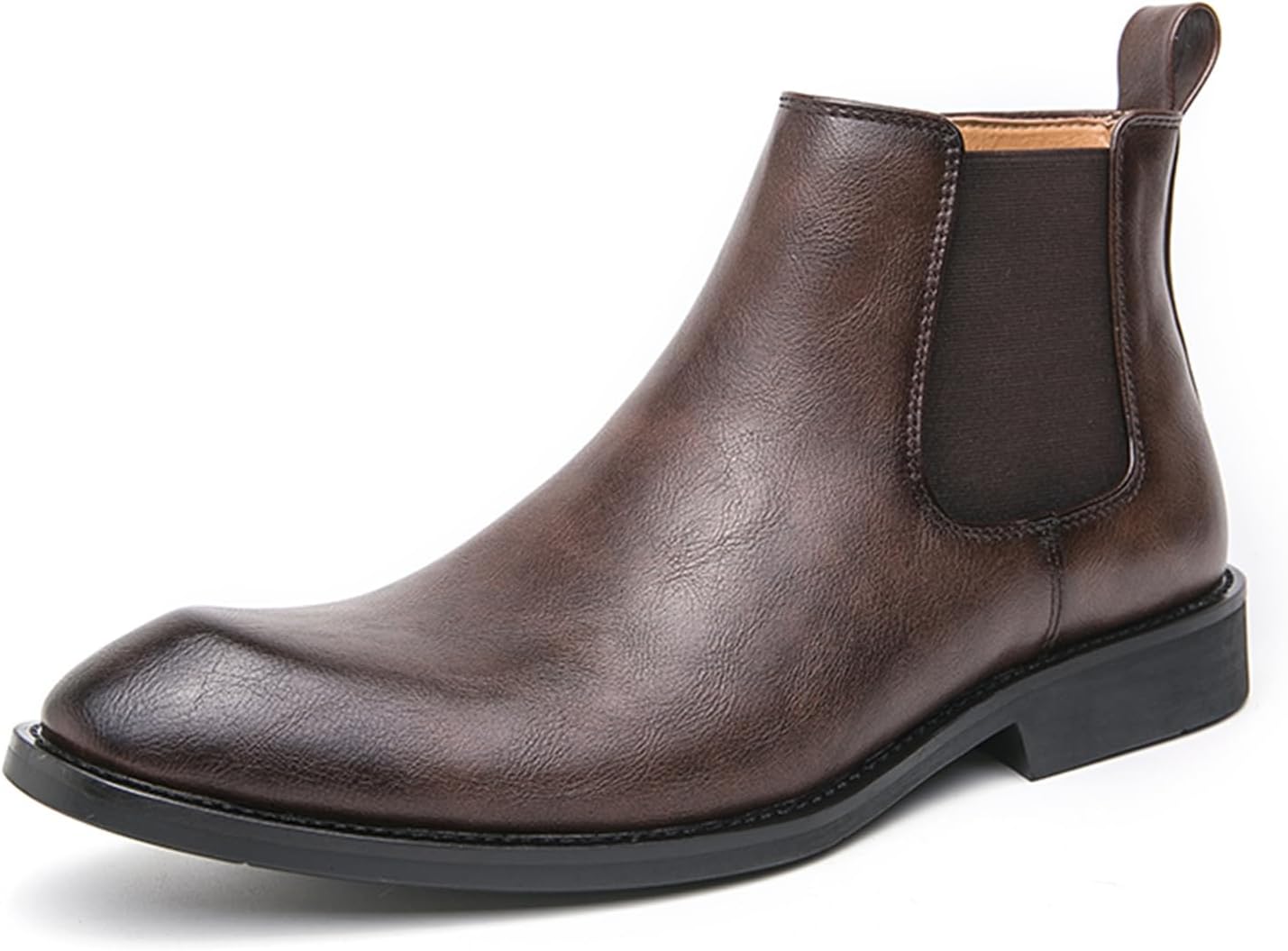 

Мужские ботинки Chelsea Abborora, слипоны, повседневные удобные мужские ботинки Chelsea до щиколотки, Coffee
