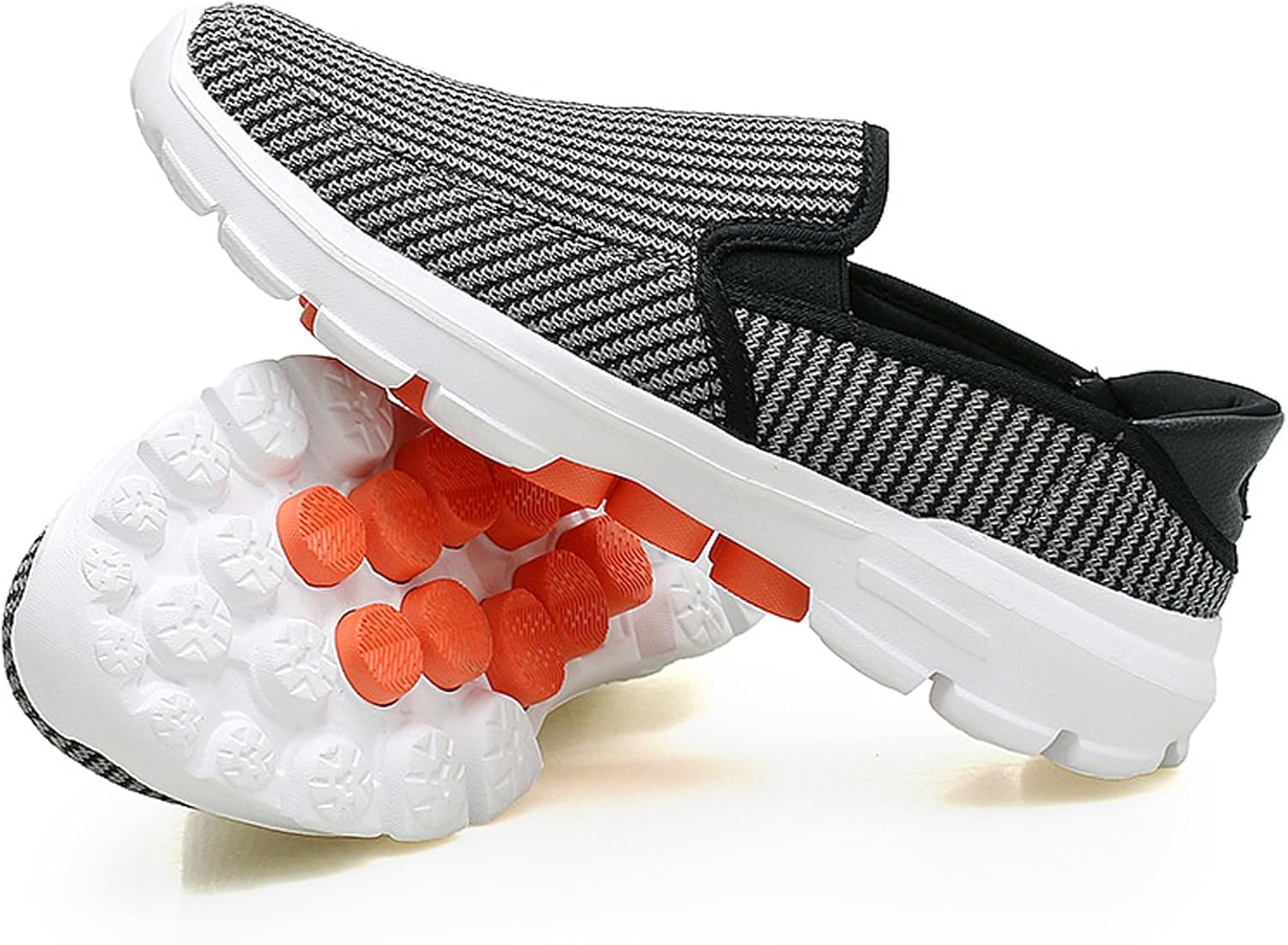 

Мужские кроссовки EFTCAL на сетке, с легкой дышащей верхней частью, удобные для ходьбы, повседневные модные лоферы, комфортная спортивная обувь для бега, серый