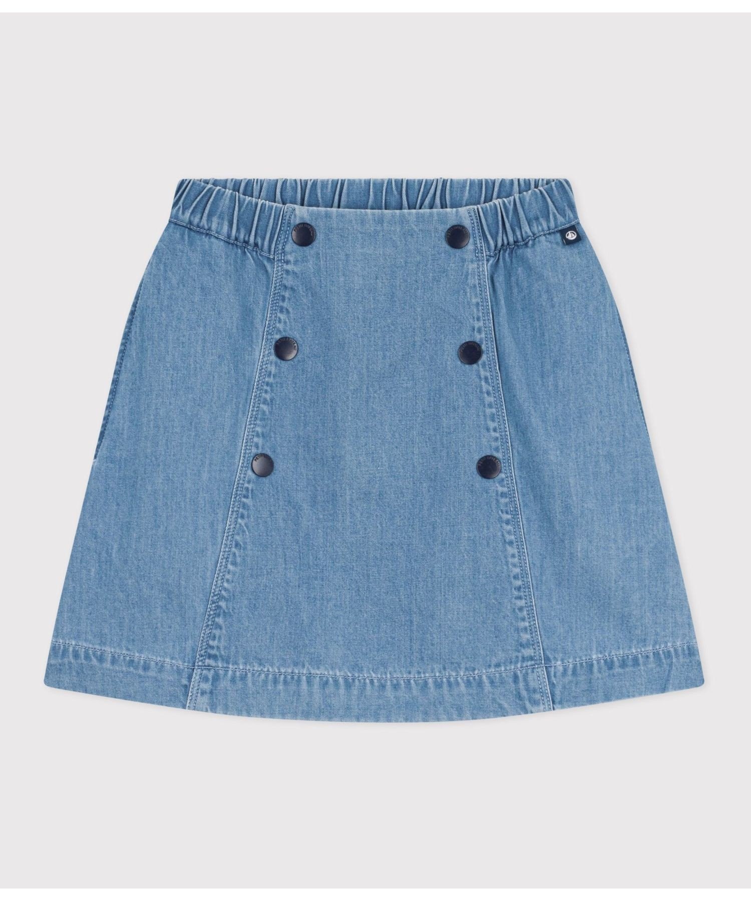 Светлая джинсовая юбка PETIT BATEAU, Blue