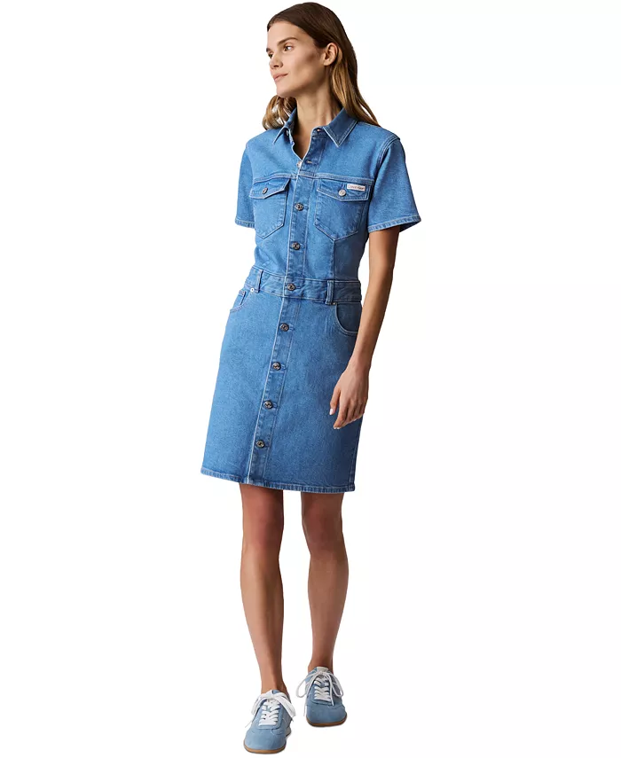 

Женское джинсовое платье Trucker Calvin Klein Jeans, синий