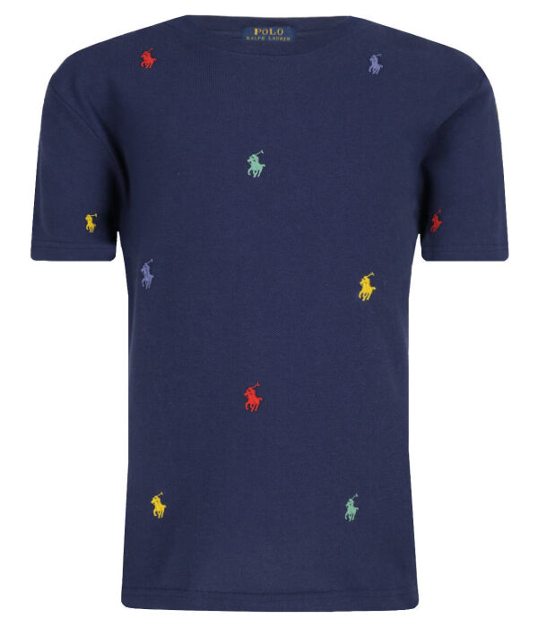 

Футболка Polo Ralph Lauren с цветным логотипом, синий