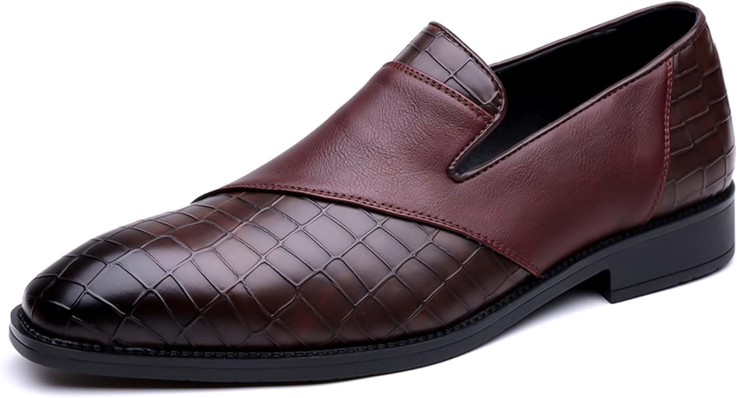 

Мужские деловые повседневные туфли Формальные туфли с дизайном colorblocking Классические оксфорды из кожи Униформа Свадьба Офисный костюм Джентльменские туфли больших размеров Кожаные туфли Размер 5-14 US Generic, коричневый