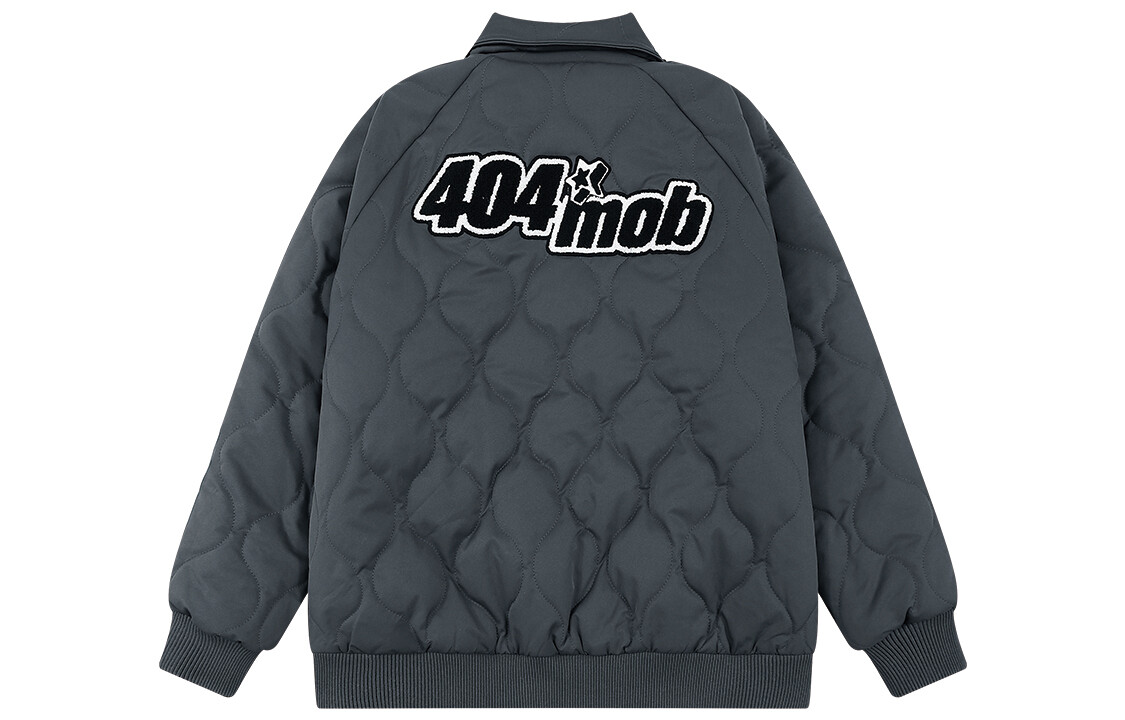 

404MOB GANG Стеганая куртка унисекс, Темно-серый