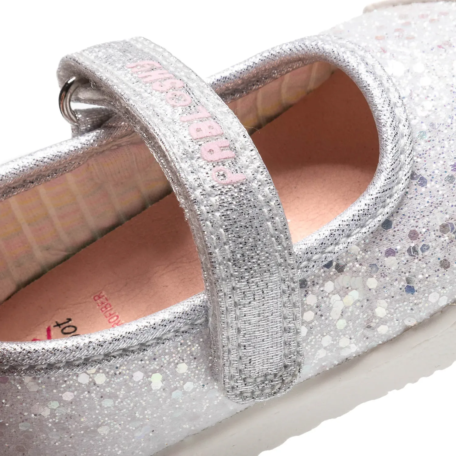 Детские текстильные туфли с застежкой-липучкой barefoot Pablosky, Plata Mate — фото 2