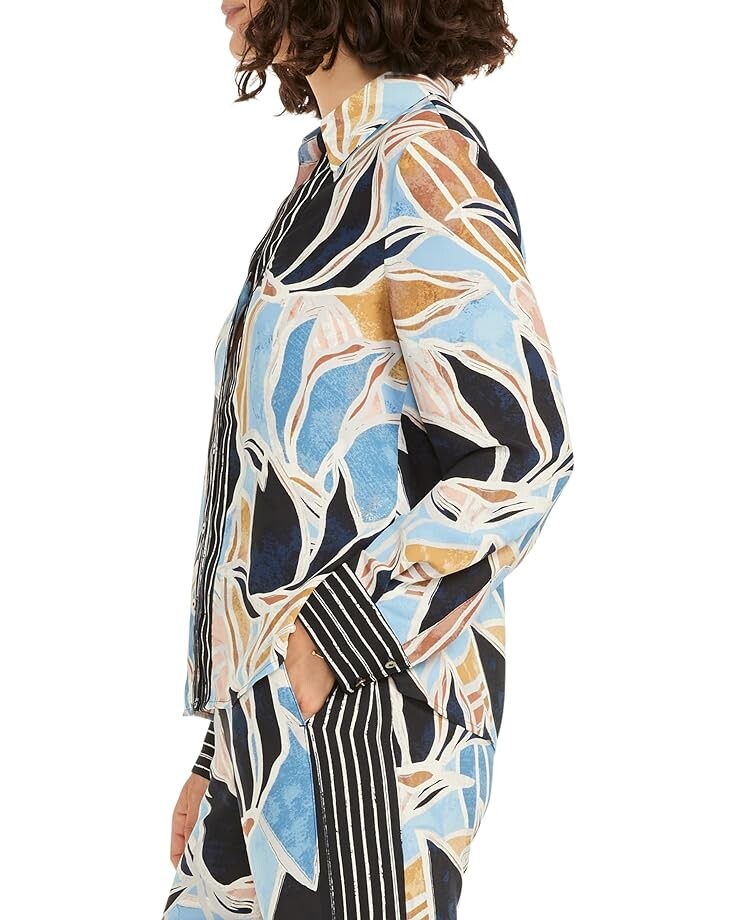 

Рубашка NIC+ZOE Sapphire Shades Shirt, синий мульти