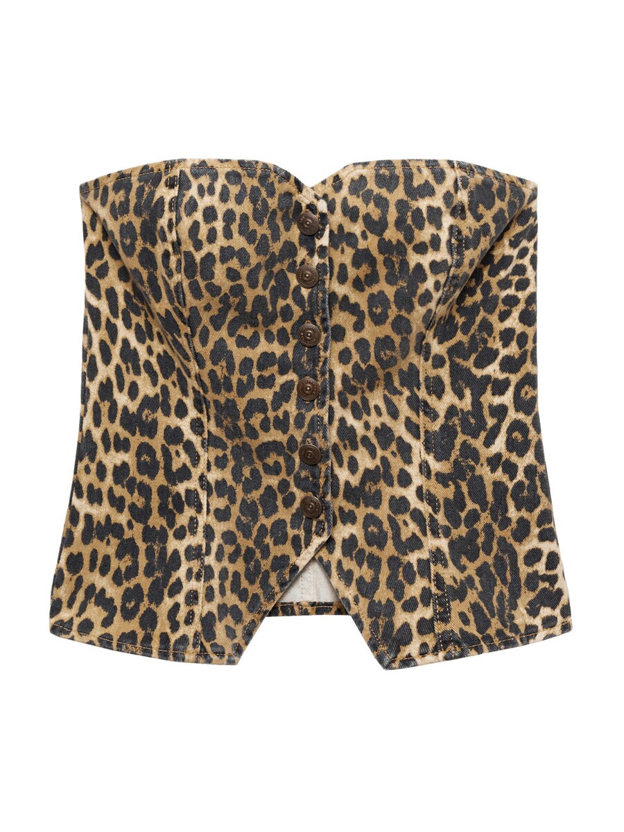 

Топ MANGO LEO, цвет Brown/Light brown