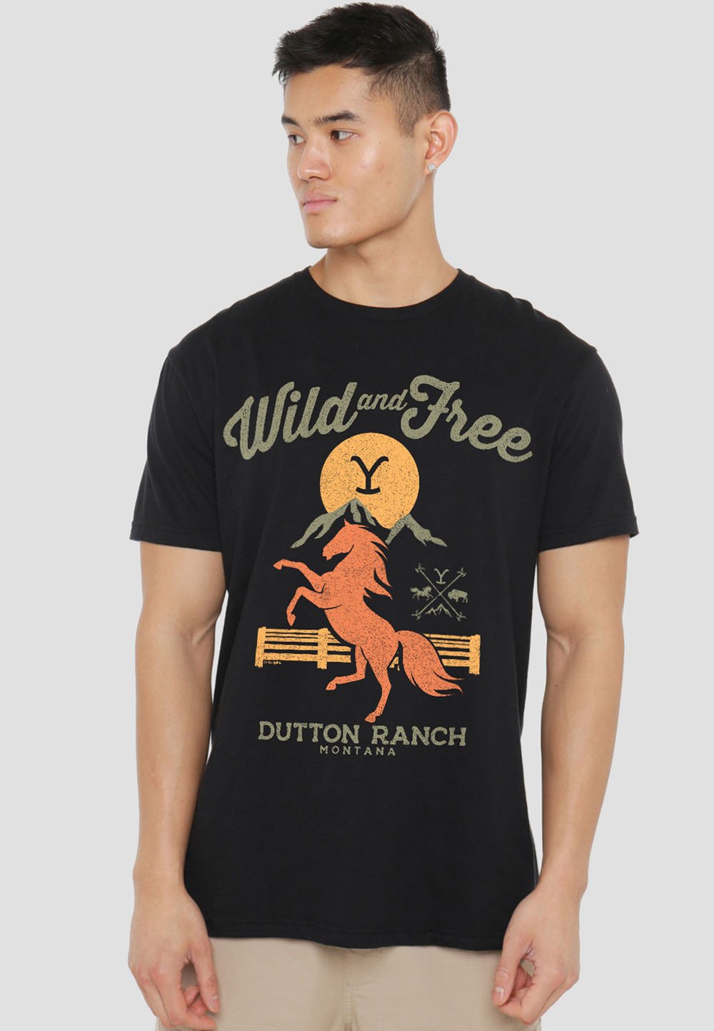 

Футболка с принтом WILD AND FREE Cotton Soul, черный