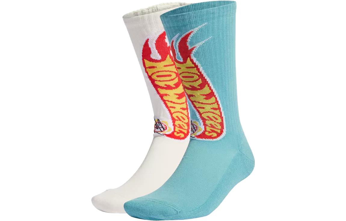 

Носки 2 пары Sean Wotherspoon x Hot Wheels Crew Adidas Originals, 2 пары (Светло-голубой/Айвори)