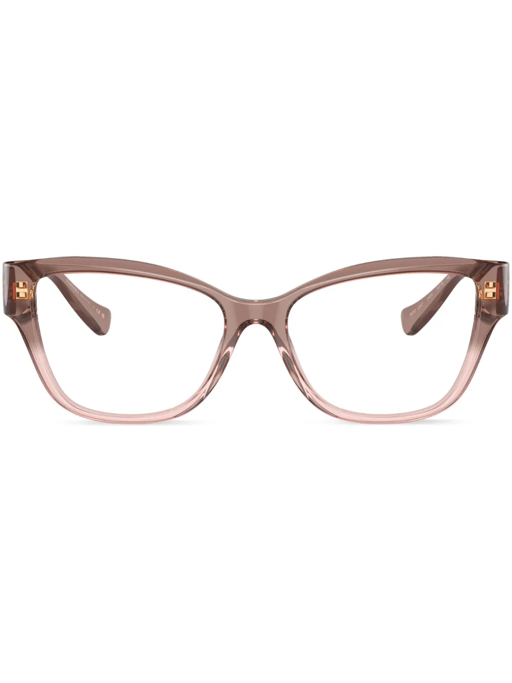 

Очки в квадратной оправе с декором Medusa Versace Eyewear, розовый
