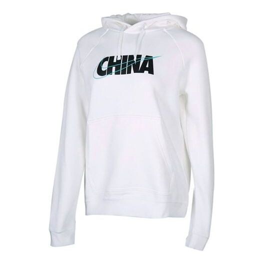 

Свитер nsw chn po hoodie logo printing white Nike, белый