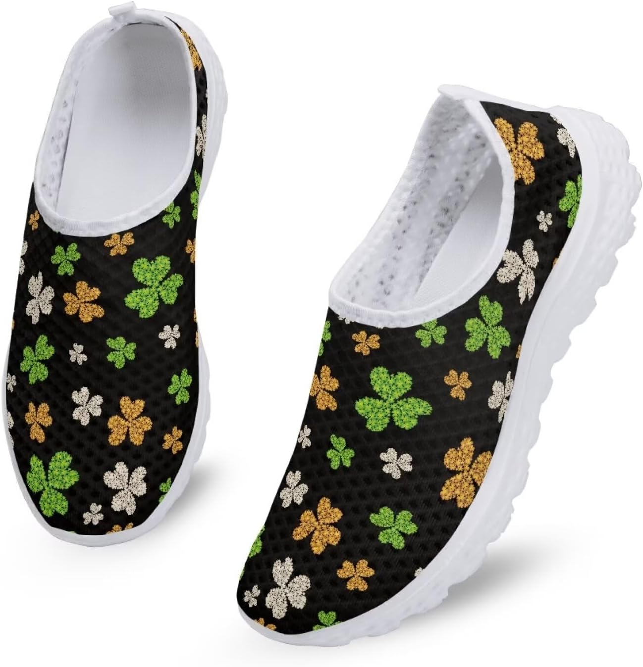 

Кроссовки Kuiaobaty Fashion легкие, дышащие, слипоны для ходьбы, спортивная повседневная обувь, лоферы для женщин и мужчин, St. Patrick's Day Pattern