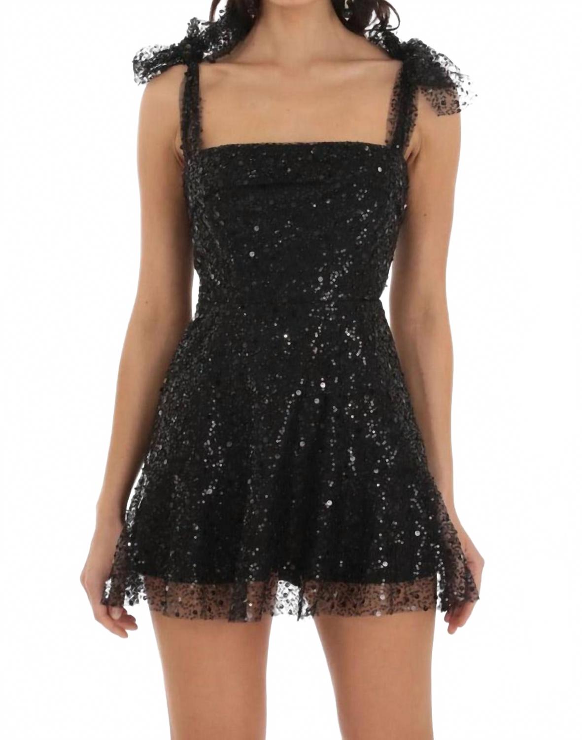 

Lucy in the Sky Женское мини-платье Evermore с пайетками, черное