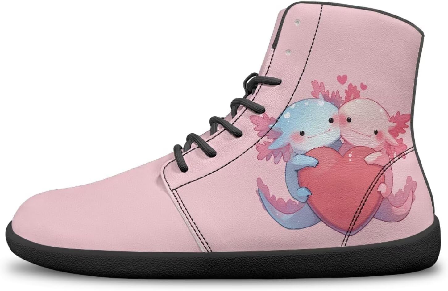 

Кроссовки ко Дню святого Валентина для женщин и мужчин, беговые туфли с широкой носочной частью, обувь с заземлением Bychecar, Axolotl Heart