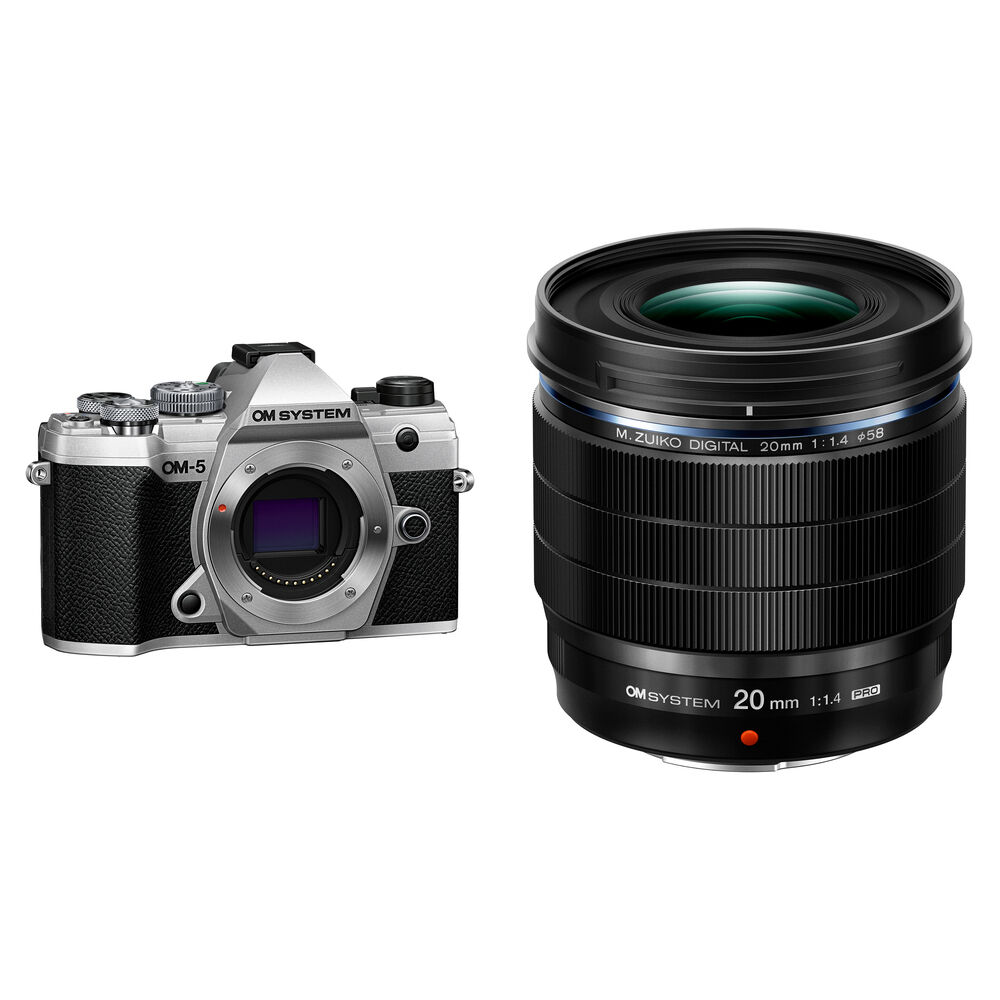 

Беззеркальная камера OM SYSTEM OM-5 Mirrorless Camera with 20mm f/1.4 Lens Kit