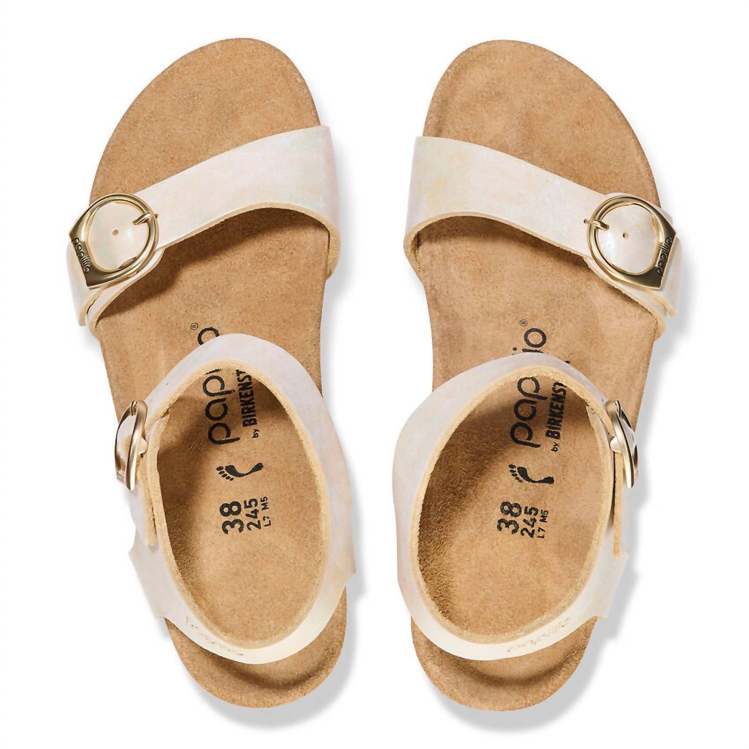 Женские сандалии Soley из нубука цвета серебристый металлик Birkenstock, цвет metallic silver — фото 2
