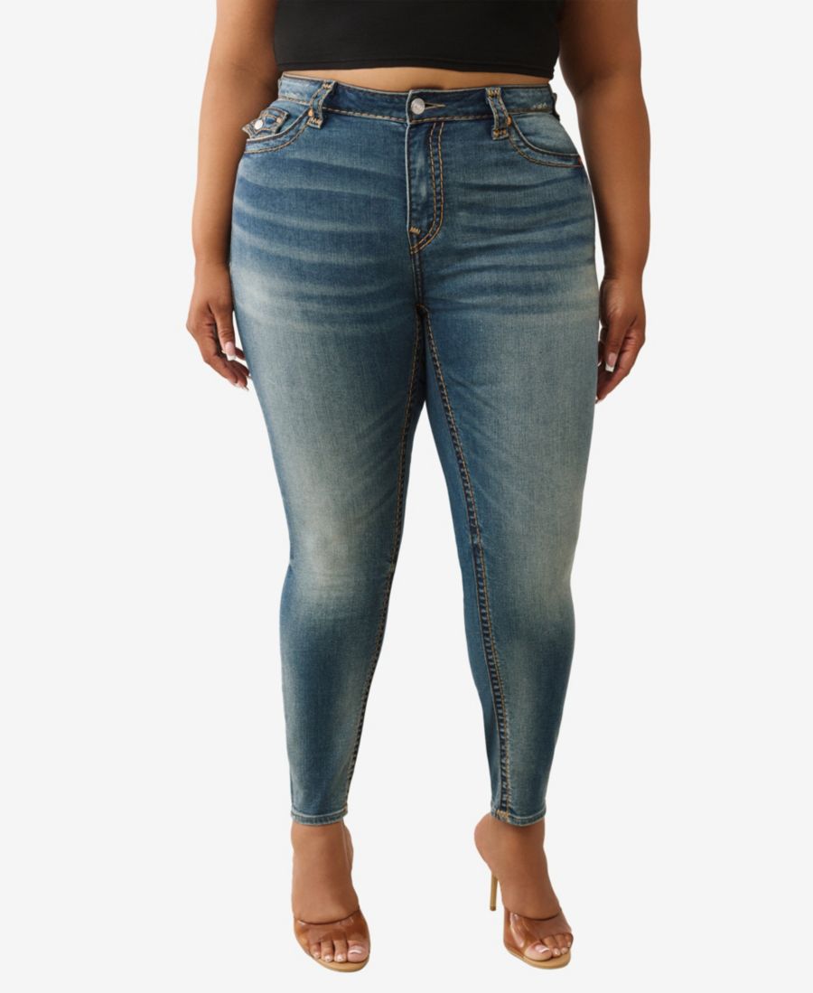 

Женские джинсы Jennie Skinny Mid Rise Super T больших размеров True Religion, Harmonic Fusion