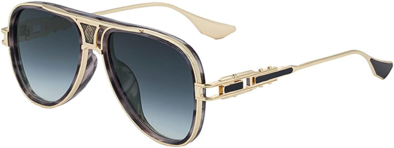 

Винтажные панк-солнцезащитные очки Polygon для женщин, модель 2025, роскошные, модные, с металлическими двойными линзами, в стиле панк, очки для вождения, артикул 98352 Melrose, Grey Green