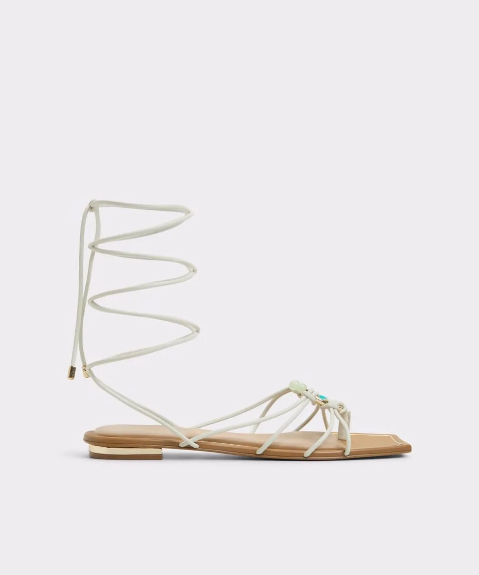 Женские сандалии на плоской подошве с квадратным носком Aldo, белый