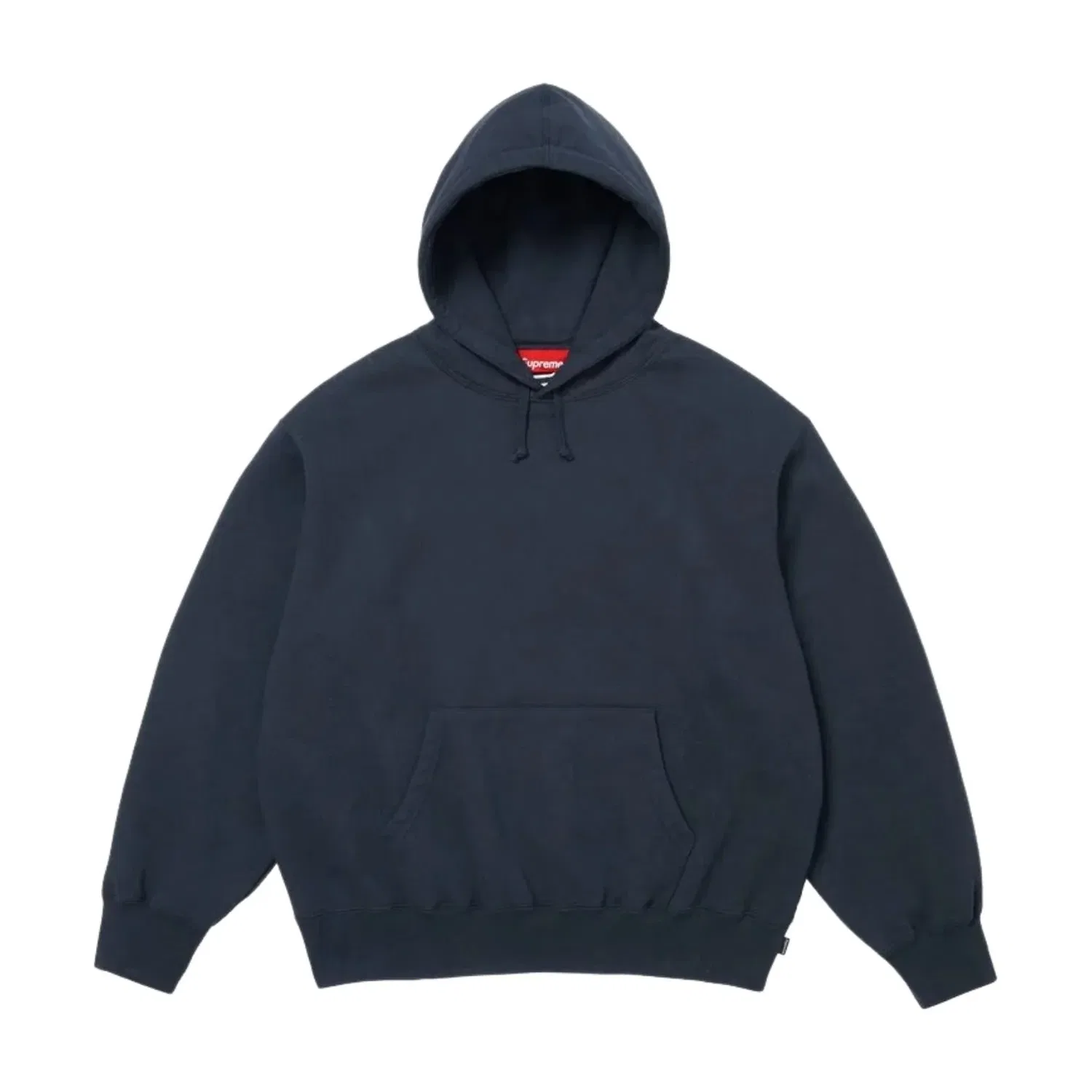 Толстовка Supreme SS26 с атласной аппликацией и капюшоном, темно-синий — фото 2