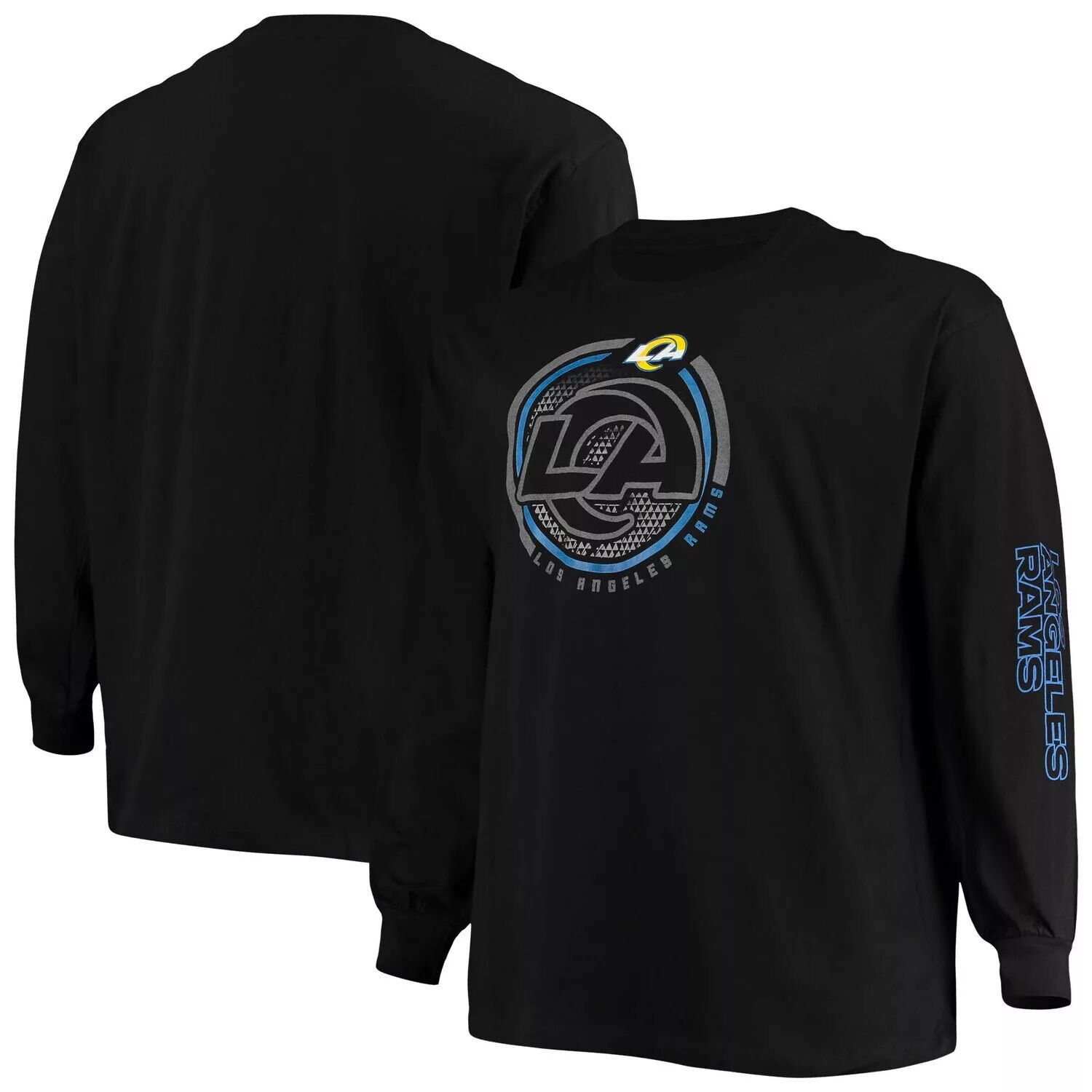 

Мужская черная фирменная футболка Los Angeles Rams Big & Tall Color Pop с длинными рукавами Fanatics, Черный, Мужская черная фирменная футболка Los Angeles Rams Big & Tall Color Pop с длинными рукавами Fanatics
