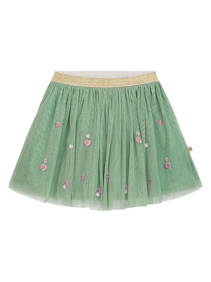 Юбка с тюлем floral, Danamade, зеленый/золотой/розовый